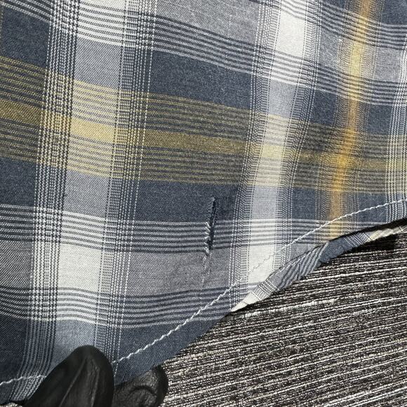 Billabong Button Up Shirt Men's L Blue Plaid Short Sleeve Tailored Fit #M502KAMM - Picture 14 of 15